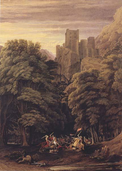 William Turner of Oxford A Scene in the vicinity of a Baronial Residence in the reign of Stephen (mk47) Germany oil painting art